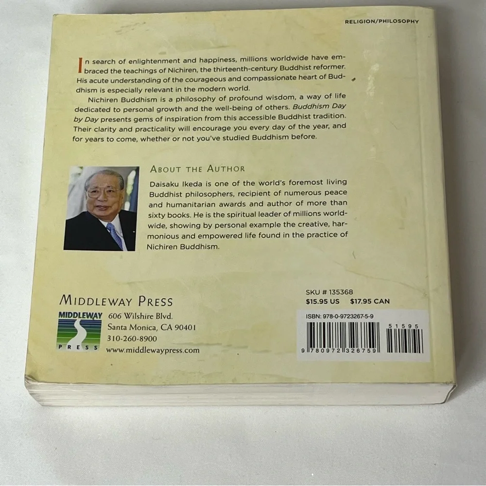 Buddhism Day by Day Wisdom for Modern Life by Daisaku Ikeda Daily Reading Book